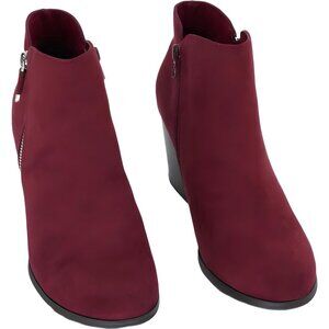 Style Co Masrinaa Block-Heel Ankle Boot Scarlet - Women's US 7M